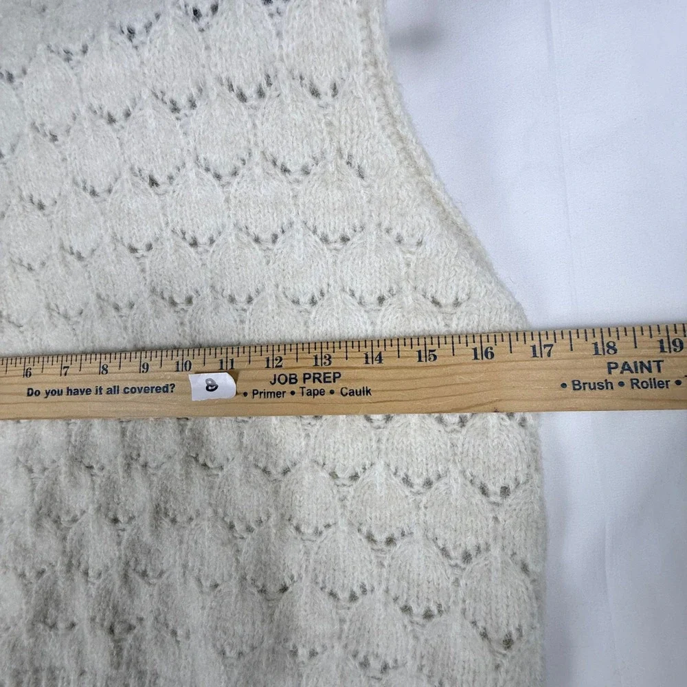 Universal Thread Sweater Vest Women XS Cream Pointelle Knit Cottagecore Preppy